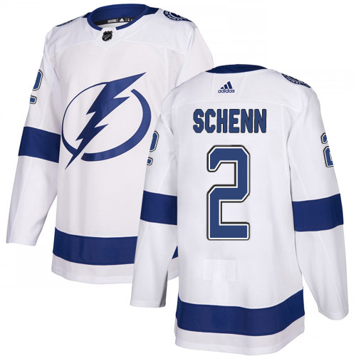 Adidas Tampa Bay Lightning 2 Luke Schenn White Road Authentic Youth Stitched NHL Jersey